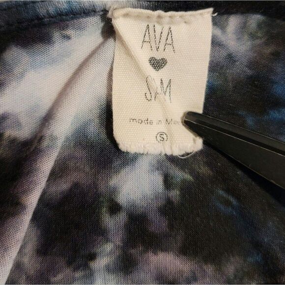 Ava Sam Blue Tie Dye Dress Size Small - Picture 3 of 9